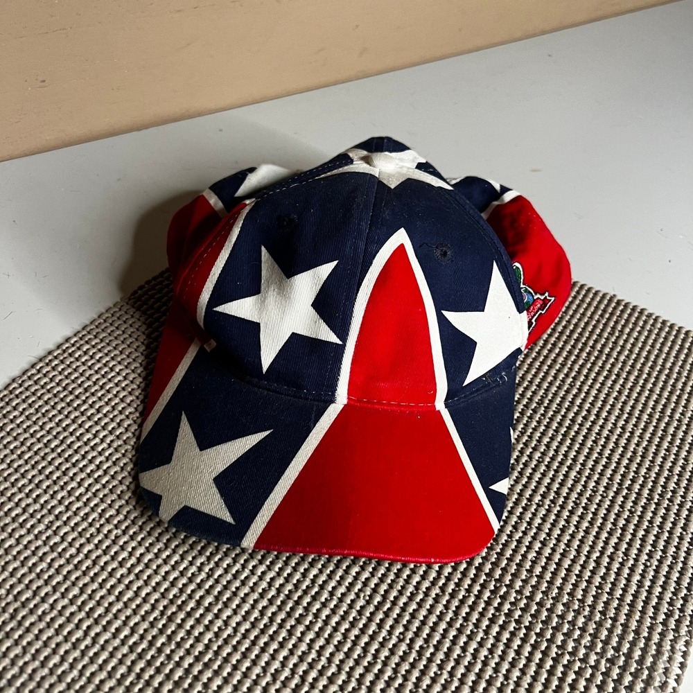 Vintage 1994 Global Caps Rebel Flag Snapback Hat Southern States